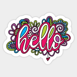 Hello Script Sticker